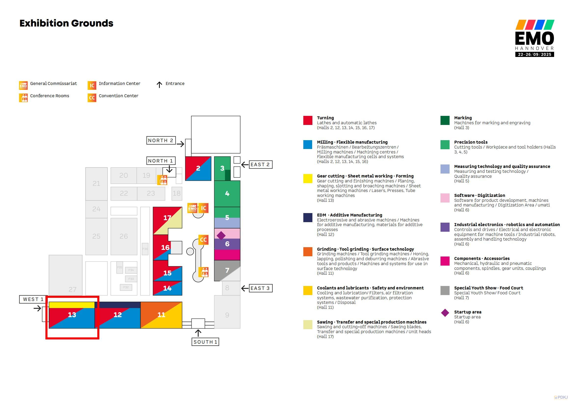 250507 位置图 EMO Hannover 2025_展区分布图_01 250507 位置图 EMO Hannover 2025_展区分布图_01