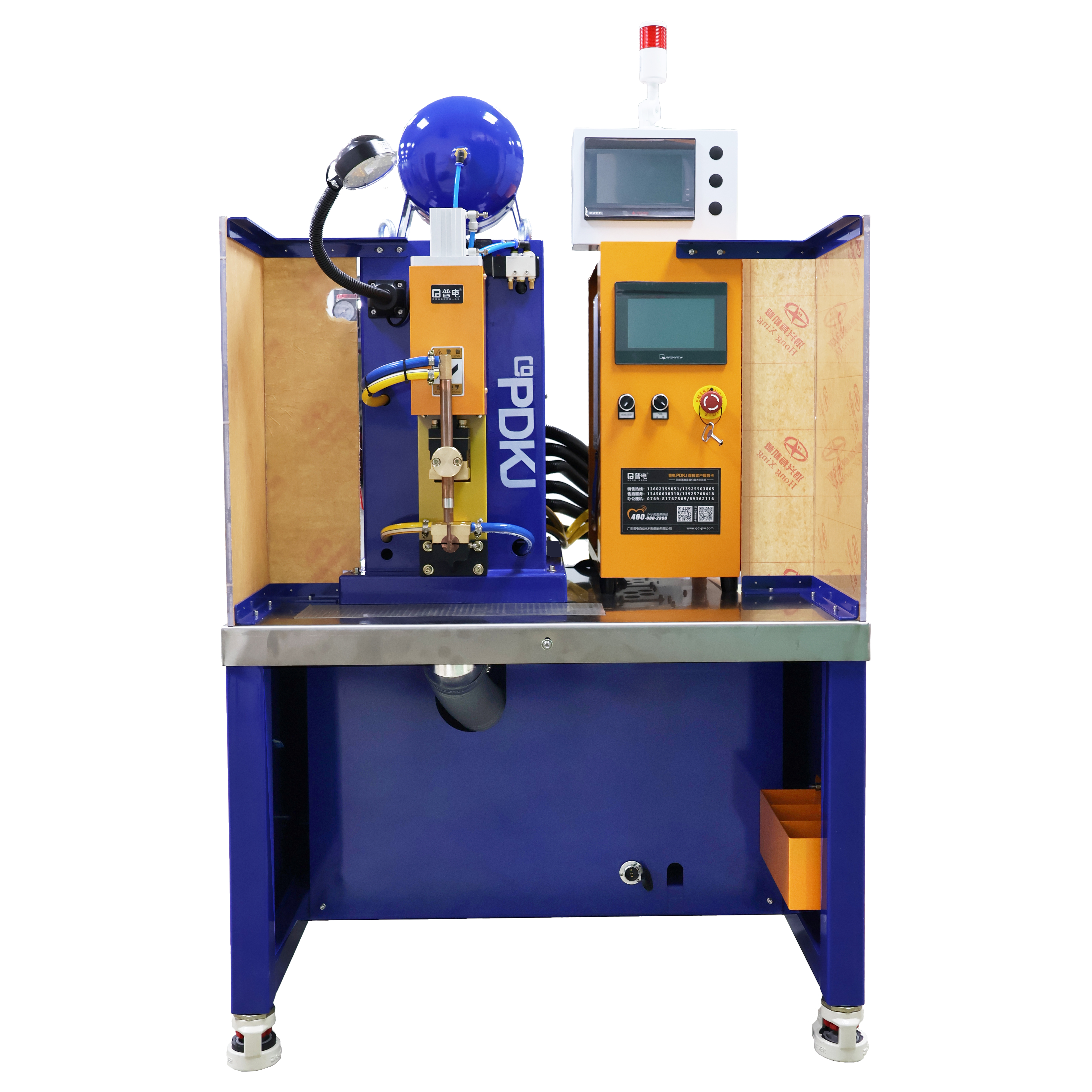Saldatrice a punti di precisione con inverter a media frequenza da tavolo per componenti di radiatori in ottone
