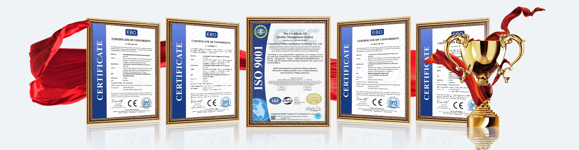 Certificati per saldatrici laser per metalli